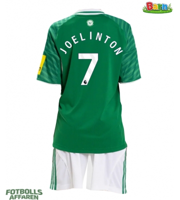 Newcastle United Joelinton #7 Bortaställ Barn 2025-26 Kortärmad (+ Korta byxor)